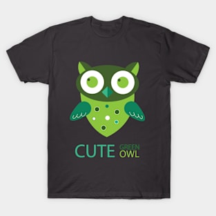 Cute Green Owl T-Shirt